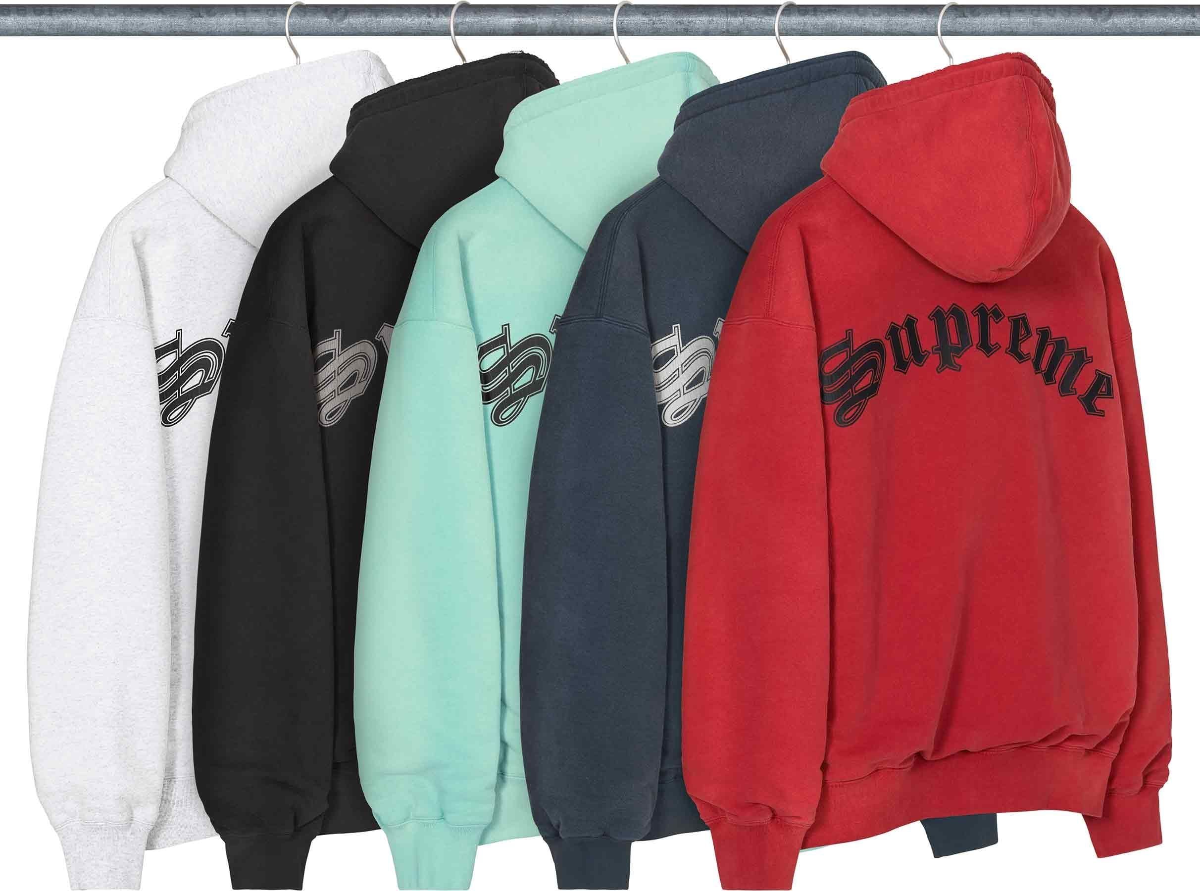 Shearling Lined Zip Up Hooded Sweatshirt